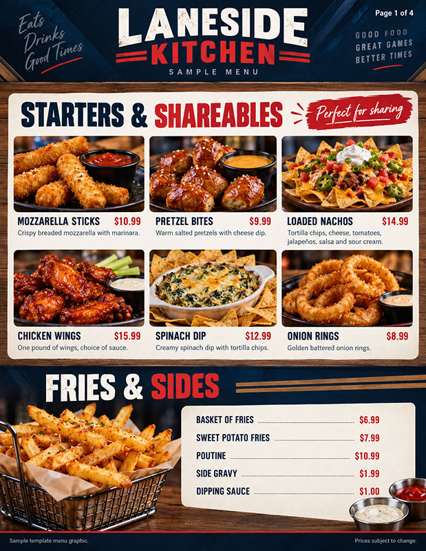 Menu graphic